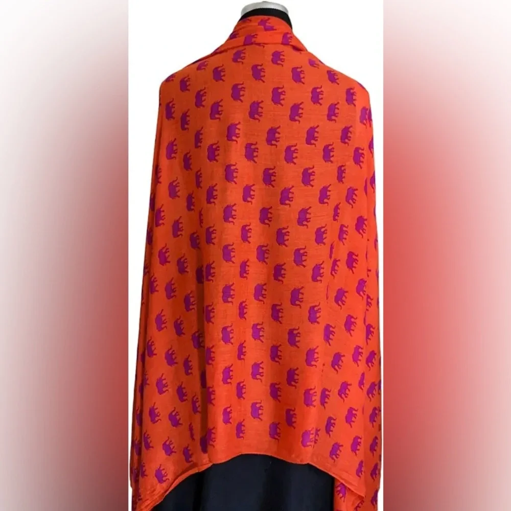 Adorable Elephant Print Stella and Dot Scarf/Warp - Picture 4 of 6